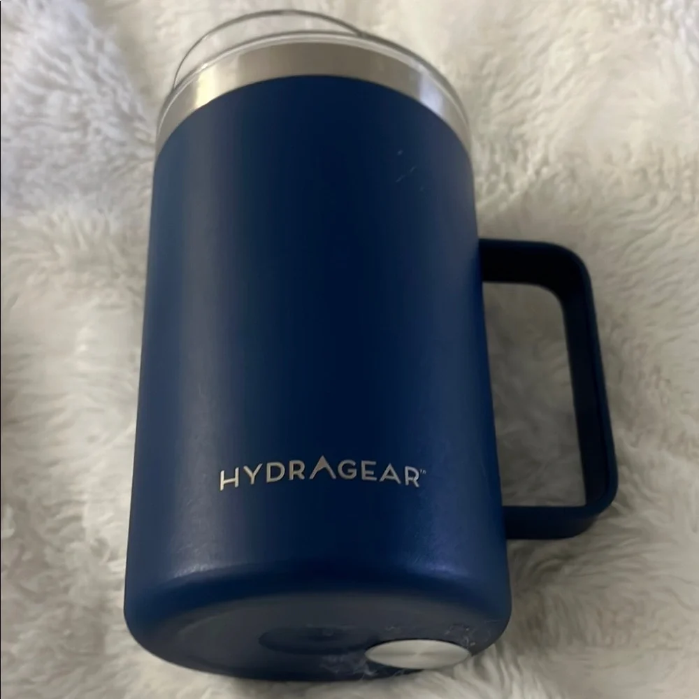 Hydragear 16 Oz Travel Coffee Mug Blue Stainless Steel Insulated *Blem On Lid*